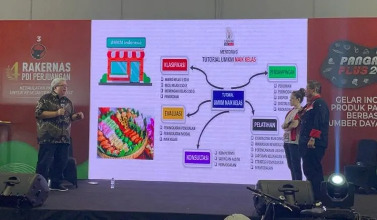 Talkshow di Pameran Pangan Rakernas IV PDIP, Ketua Aprindo Beri Tips Agar Produk UMKM Naik Kelas