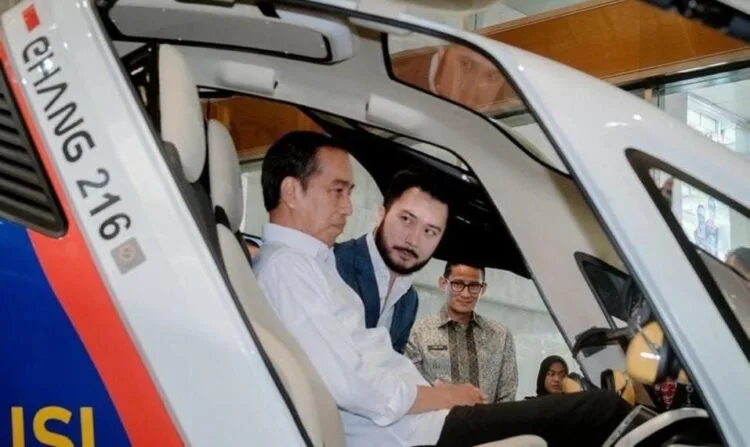 Heli IMI Tanpa Pilot Ehang 216 Dikunjungi Presiden Jokowi, Ketua MPR RI Dorong Pemerintahan Segera Buat Regulasi Pesawat Tanpa Awak