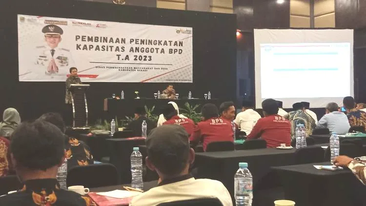 Sosialisasikan Kewenangan dan Tugas Pokok BPD, Dinas PMD Pemkab Bekasi Gelar Bimtek