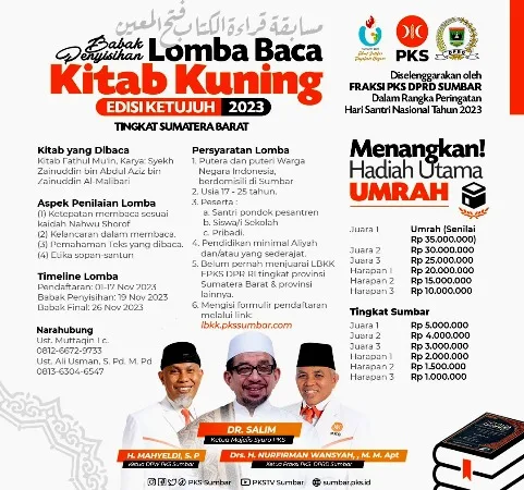 Lomba Baca Kitab Kuning Kembali Digelar Fraksi PKS Sumbar