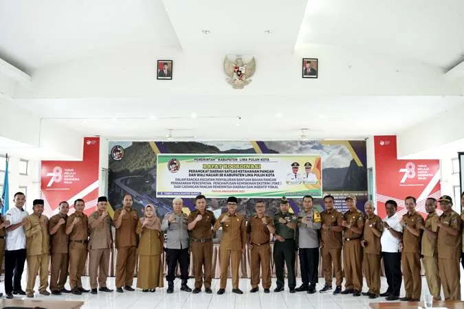 Rakor bersama Satgas Ketahanan Pangan dan Wali Nagari, Pemkab Lima Puluh Kota Antisipasi Gejolak Harga Pangan
