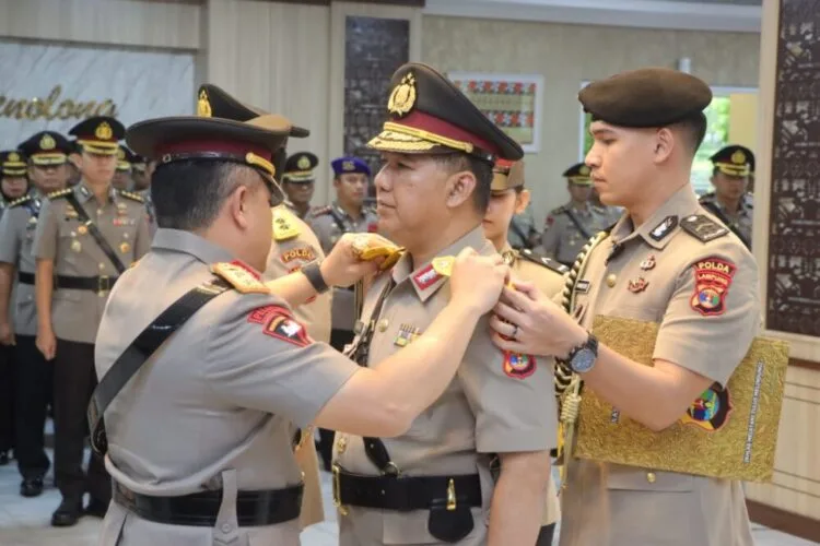 Kapolda Pimpin Sertijab Wakapolda Lampung Brigjen Pol Ahmad Ramadhan