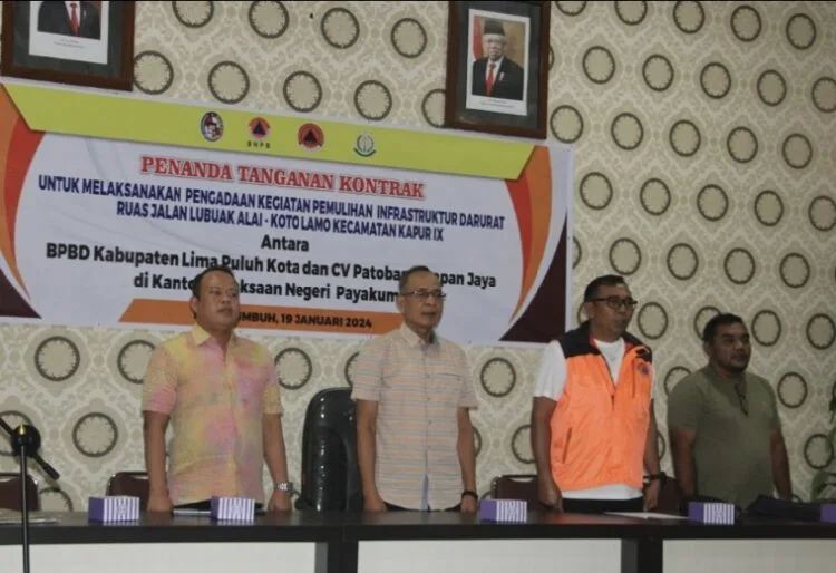 Pasca-Banjir, Pemkab Lima Puluh Kota Akan Pasang Brojong di Ruas Jalan Kapur IX