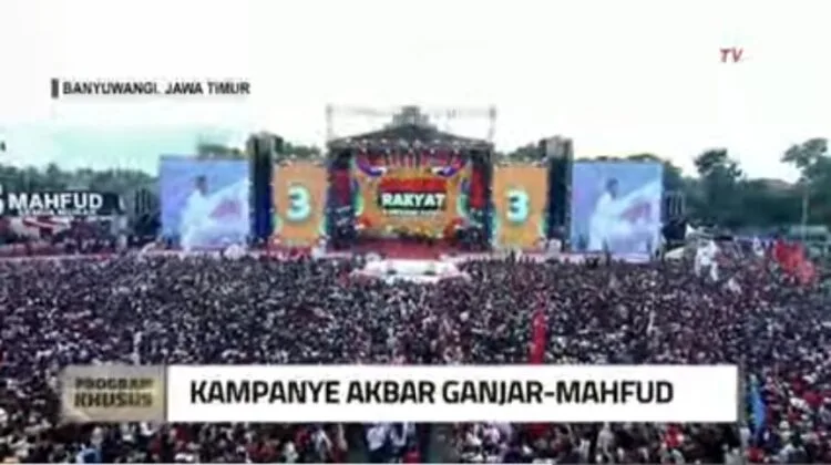 Puluhan Ribu Massa Ikut Hajatan Rakyat Ganjar-Mahfud di Banyuwangi