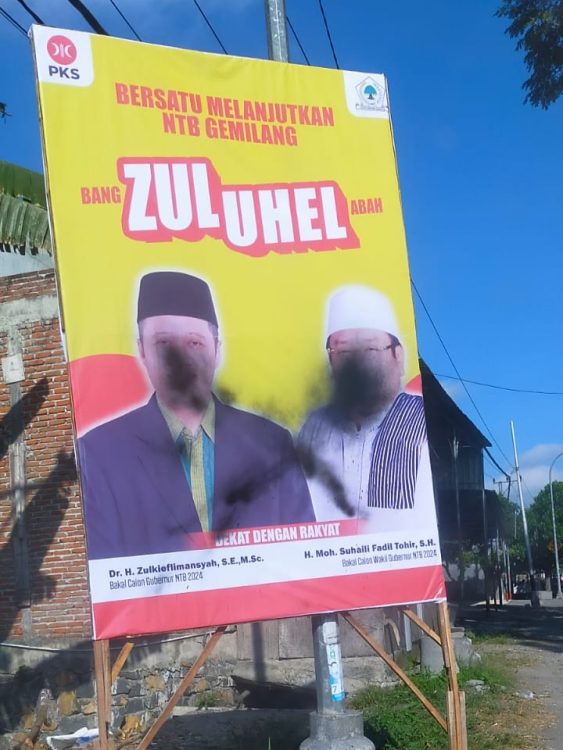 Baliho Bang Zul - Abah Uhel Dirusak, Begini Tanggapan Tim Pemenangan