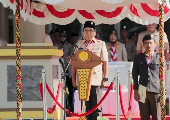 Pj. Gubernur Lampung Buka Perkemahan Antar-Satuan Karya Pramuka Daerah