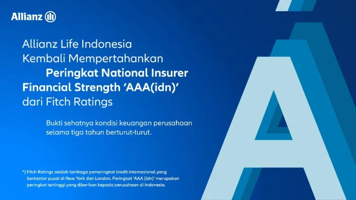 Allianz Life Indonesia Raih Peringkat Nasional IFS Tertinggi ‘AAA’ dari Fitch Ratings untuk Ketiga Kalinya