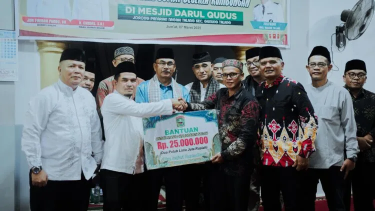 Safari ke Masjid Durul Qudus Talang, Wabup Candra Ingatkan Jalin Silaturahmi dan Berlomba dalam Kebaikan