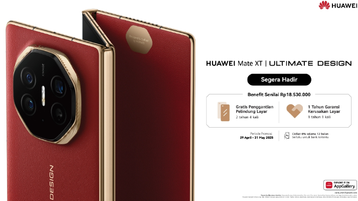 Ini Dia Penampakan Huawei Mate XT Ultimate Design, Smartphone Lipat 3 Pertama di Dunia yang Bakal Segera Hadir di Indonesia