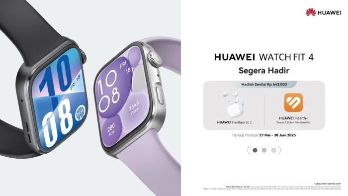 Segera Rilis di Indonesia, Yuk Intip Kecanggihan Huawei Watch Fit 4 dan Huawei Watch Fit 4 Pro