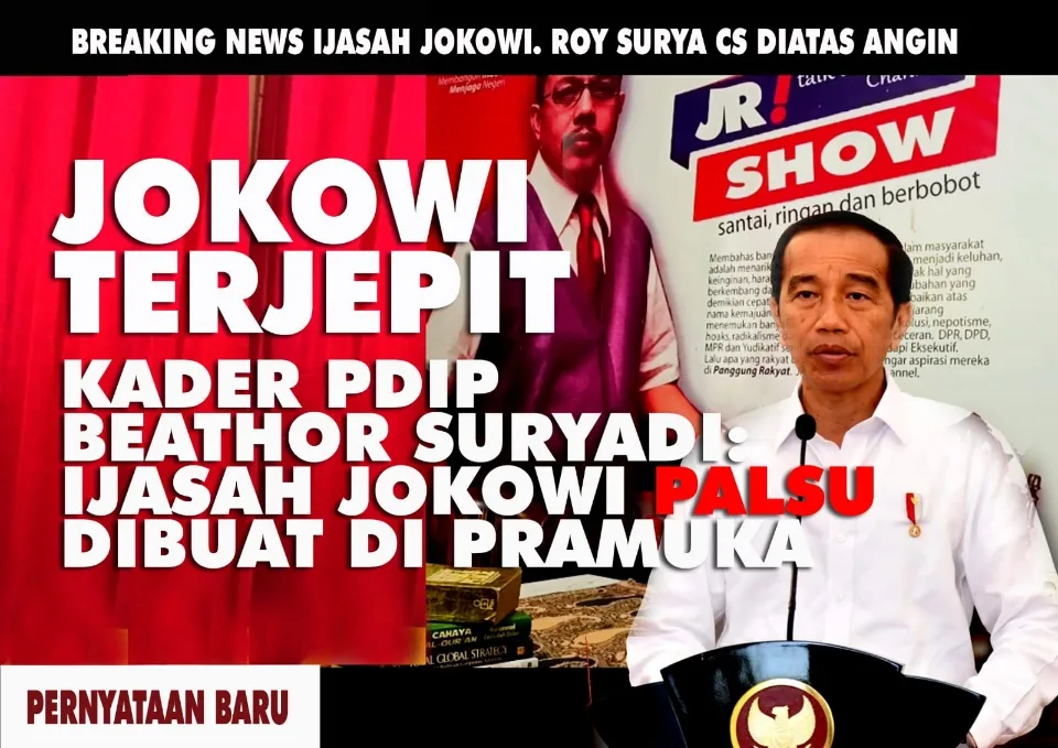 Kader PDIP Ungkap Pencetakan Ijazah Palsu Pasar Pramuka yang Bikin Jokowi Makin Terpojok