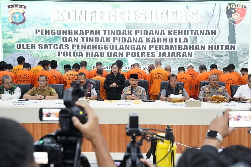 Polda Riau Sikat Perambah Hutan Seluas 143 Hektare di Rohul, Pemodal dan Korlapnya Diringkus!