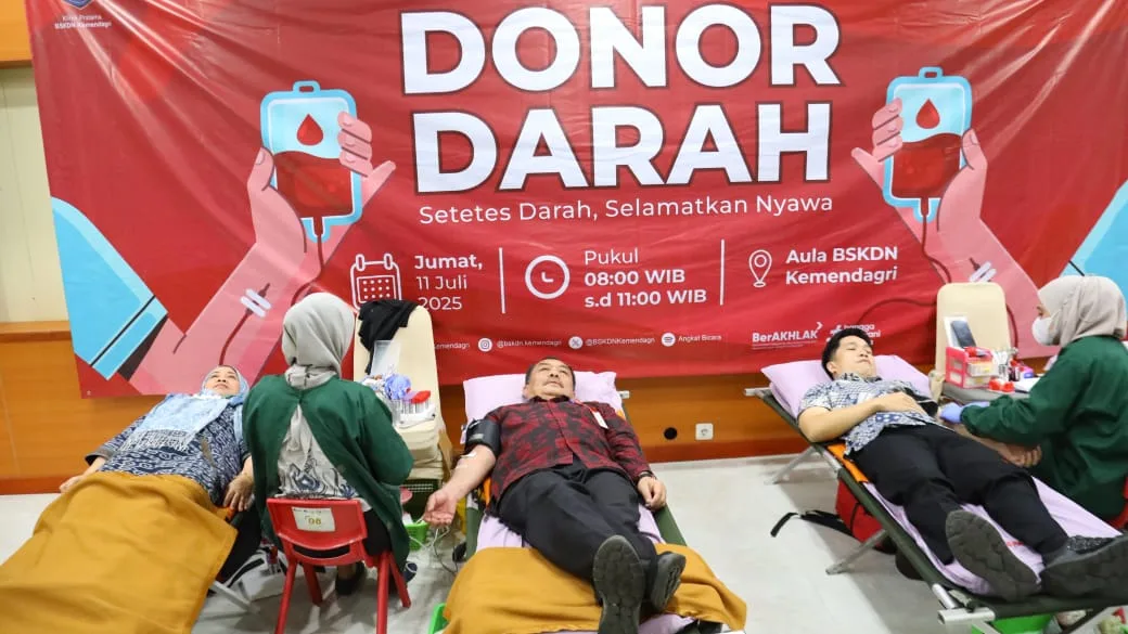 Gelar Donor Darah Bersama PMI dan DWP, BSKDN Kemendagri Dorong Budaya Tanggap Darurat