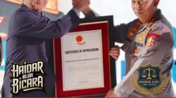 Haidar Alwi: Dunia Beri Penghargaan ITUC‑AP kepada Kapolri, Ini Bukti Keberpihakan ke Kaum Buru