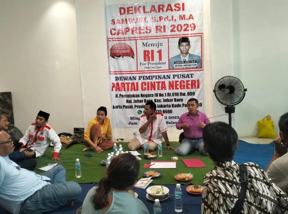 Pendiri Partai Cinta Negeri Samsuri Didapuk Menjadi Capres 2029