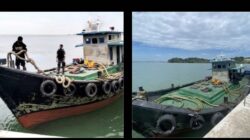 Kapal Kujang 642 TNI AL Sergap KM Meneer Pembawa 20 Ton Solar Ilegal di Perairan Batam