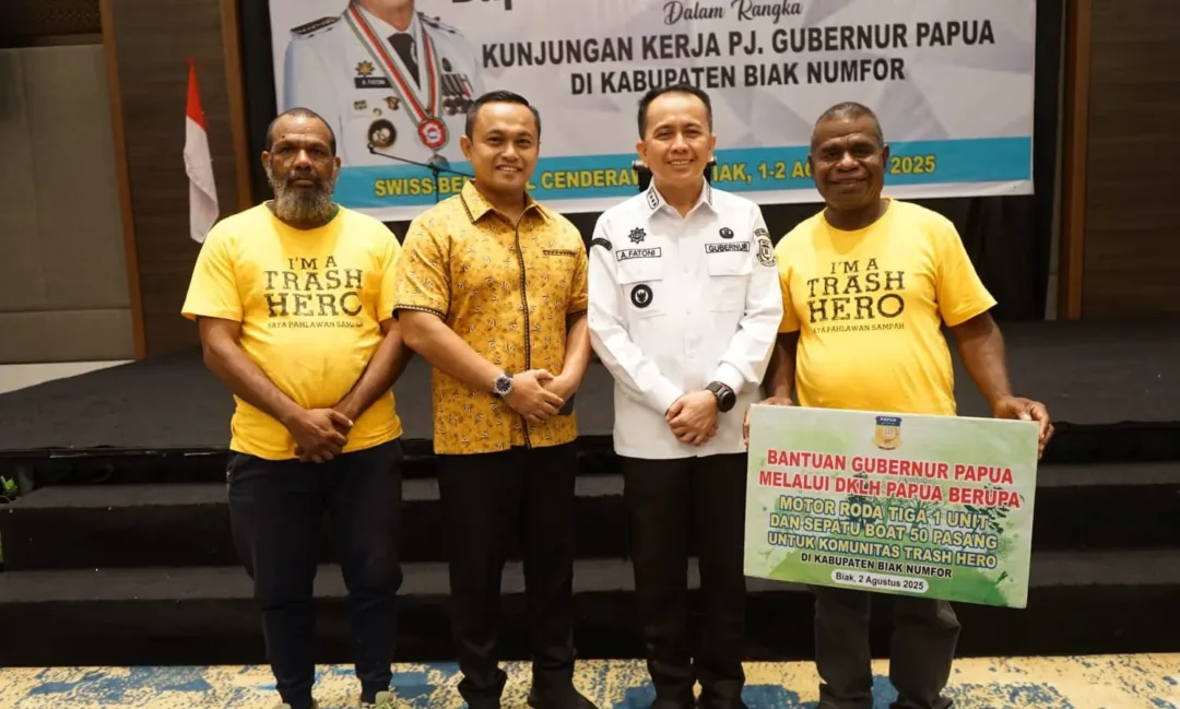 Perangi Sampah Plastik, Kolaborasi Kodim 1708/BN dan Trash Hero Biak Dapat Apresiasi Pemprov