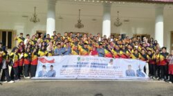 Gubernur Mahyeldi Lepas Kontingen Sumbar Menuju PORNAS KORPRI XVII 2025 di Palembang