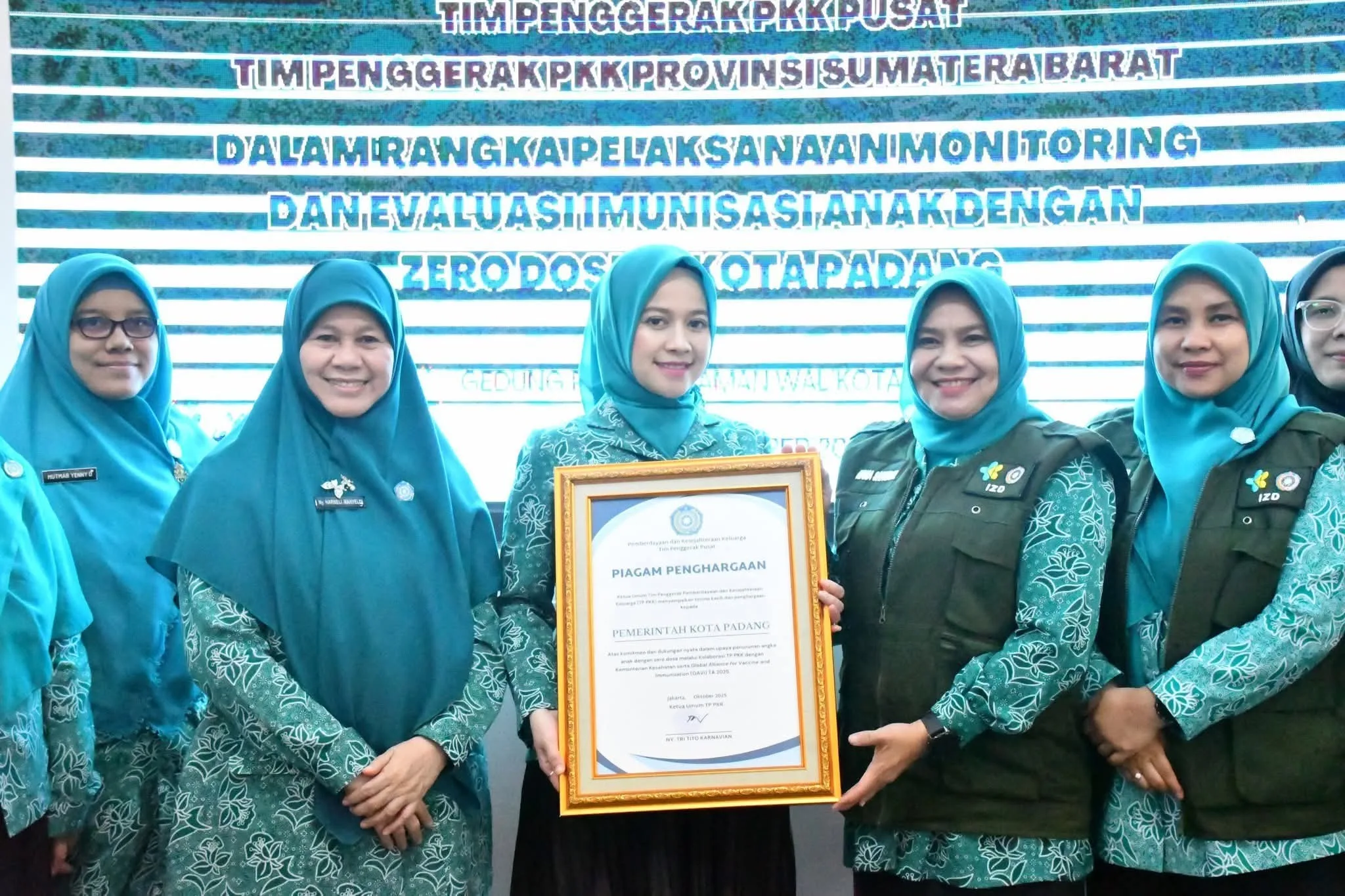 TP-PKK Pusat Apresiasi Kota Padang: Capaian Monev Imunisasi Zero Dose Jadi Teladan Nasional