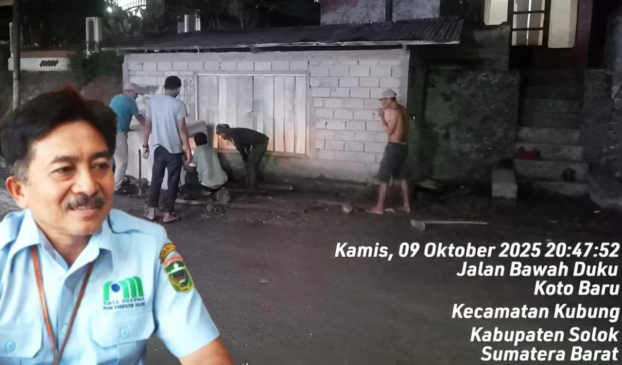PDAM Kabupaten Solok Bergerak Cepat, Perbaikan Pipa Utama di Kubung Dikebut Hingga Malam Hari