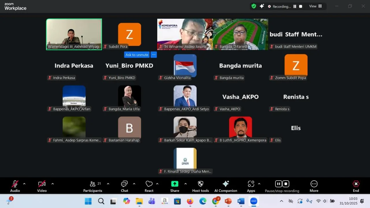 Kemendagri Dorong Pembentukan Satgas Pemanfaatan Stadion dan Kawasan Olahraga Nasional