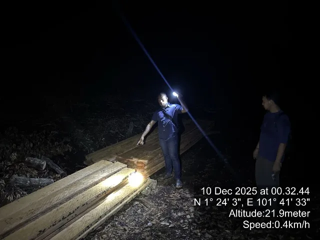 Polres Bengkalis Ungkap Pembalakan Liar di Bandar Laksana