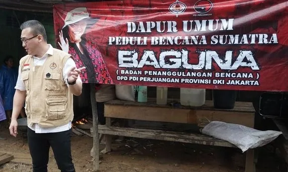Baguna PDIP Jakarta Dirikan Dapur Umum di Lokasi Bencana Tapanuli Tengah
