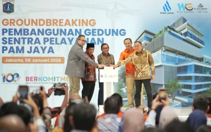 Segera Melantai di Bursa Saham, Gubernur Pramono Resmikan Pembangunan Gedung Sentra Pelayanan PAM Jaya