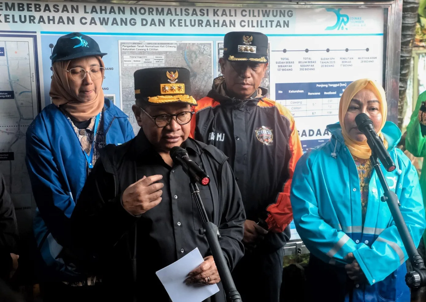 Kebut Program Pengendalian Banjir Kali Ciliwung, Gubernur Pramono Tinjau Pebebasan Lahan di Cawang