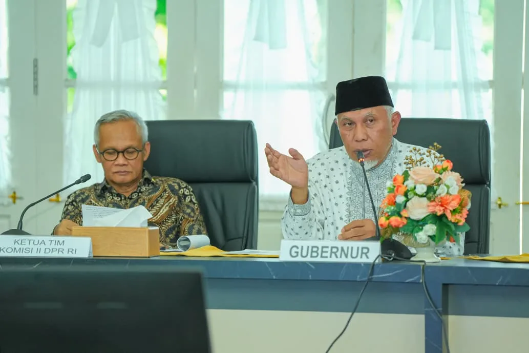 Gubernur Mahyeldi Minta Dukungan Komisi II DPR RI untuk Percepatan Pendistribusian dana TKD Sumbar