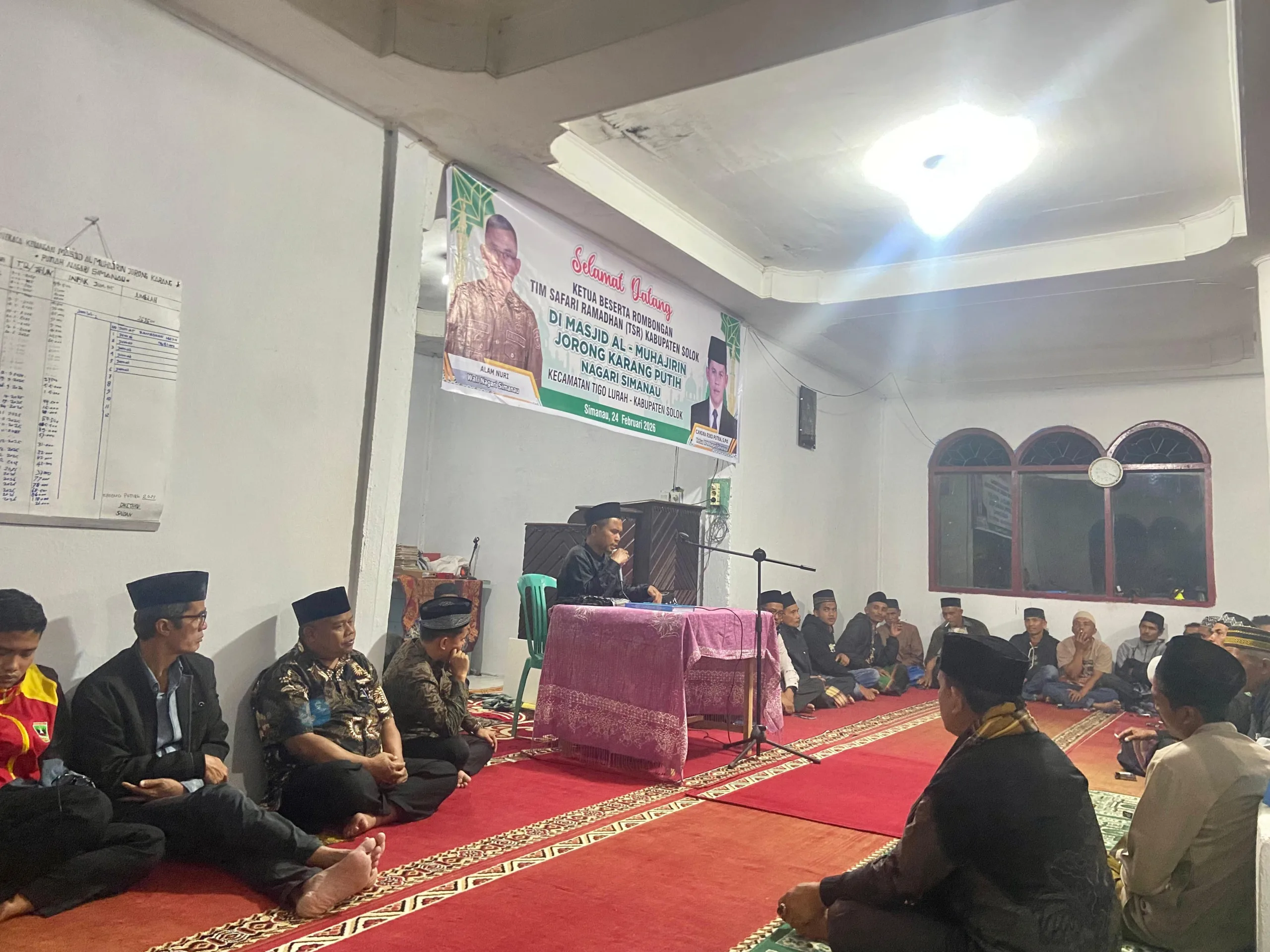 Tim Safari Ramadhan (TSR) VIII Pemerintah Kabupaten Solok melaksanakan kunjungan ke Masjid Al Muhajirin simanau