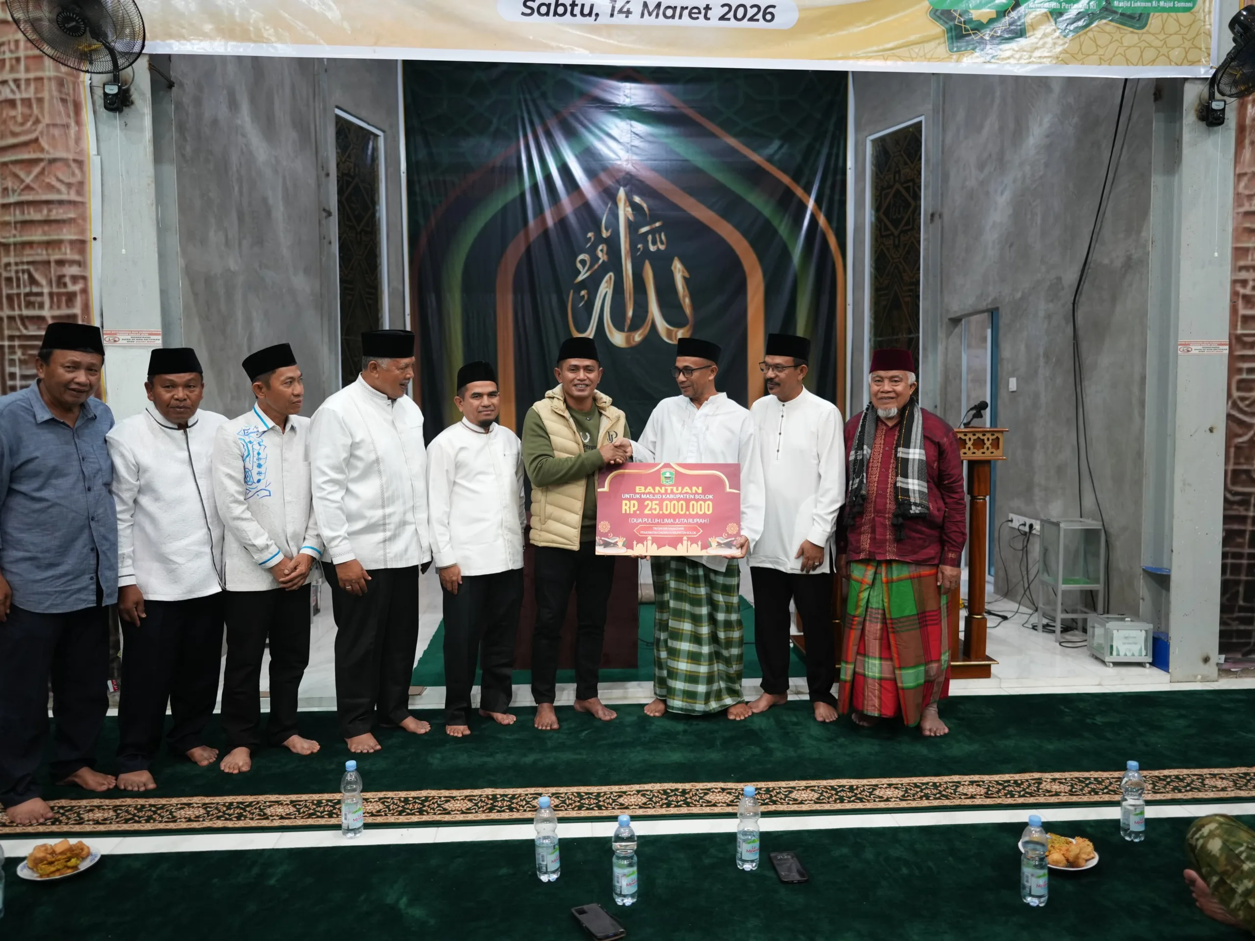 Bupati dan Wakil Bupati Solok Hadiri ‎Peringatan Nuzulul Qur’an di Masjid Lukman Al-Majid Sumani