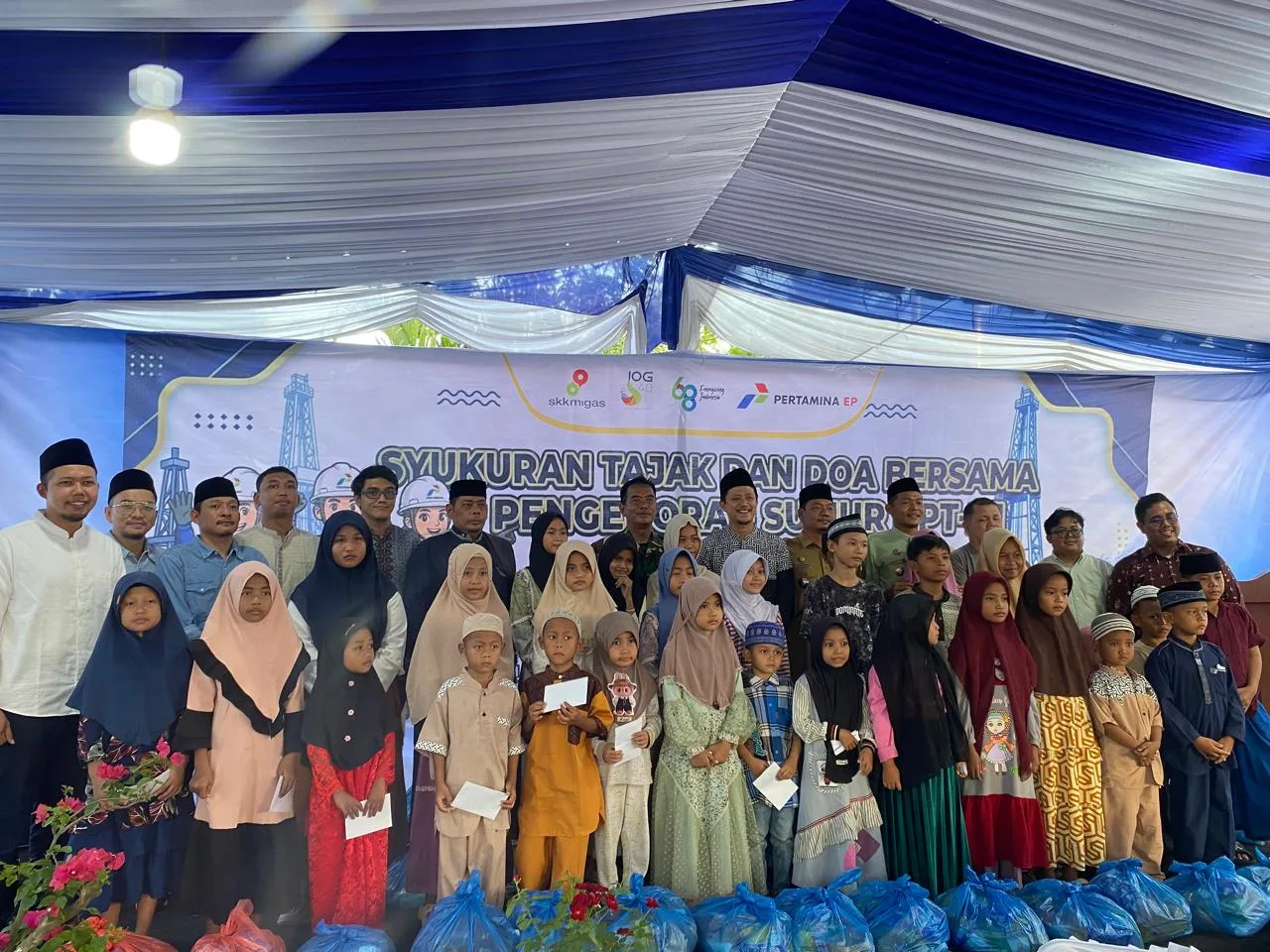 Pengeboran di Momen Ramadan : Pertamina EP Pangkalan Susu Gelar Syukuran bersama Anak Yatim