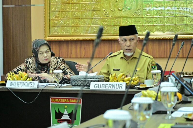 Terima Kunjungan Komite IV DPD RI, Gubernur Mahyeldi Sampaikan Dampak Kebijakan Fiskal Pusat Terhadap Daerah