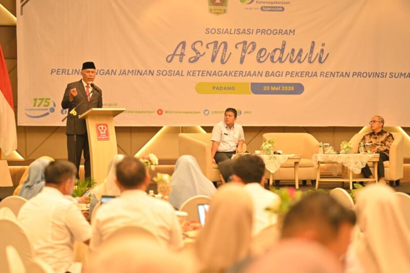 Gubernur Mahyeldi Ansharullah Launching Program ASN Peduli Perlindungan Jaminan Sosial