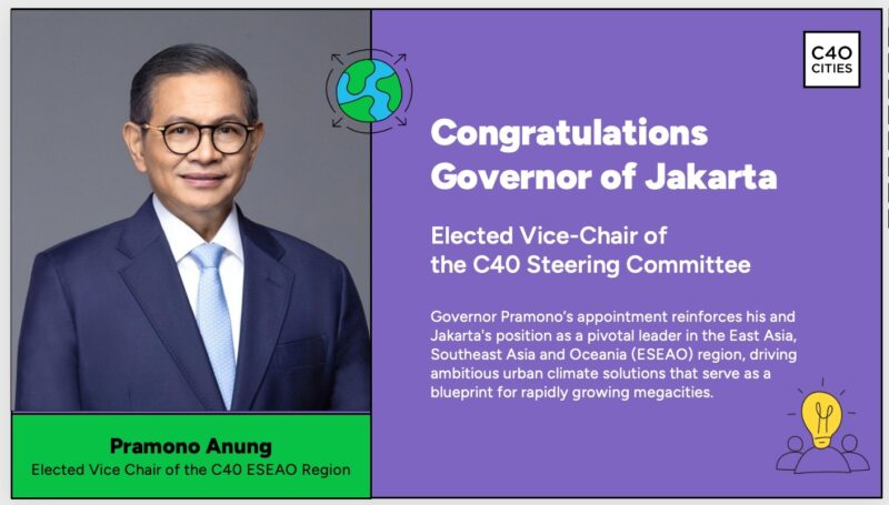 Gubernur Pramono Didapuk Jadi Wakil Ketua Steering Committee C40 Cities