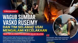 Wagub Sumbar Vasko Ruseimy Alami Kecelakaan Saat Perjalanan Pulang dari Solok Selatan